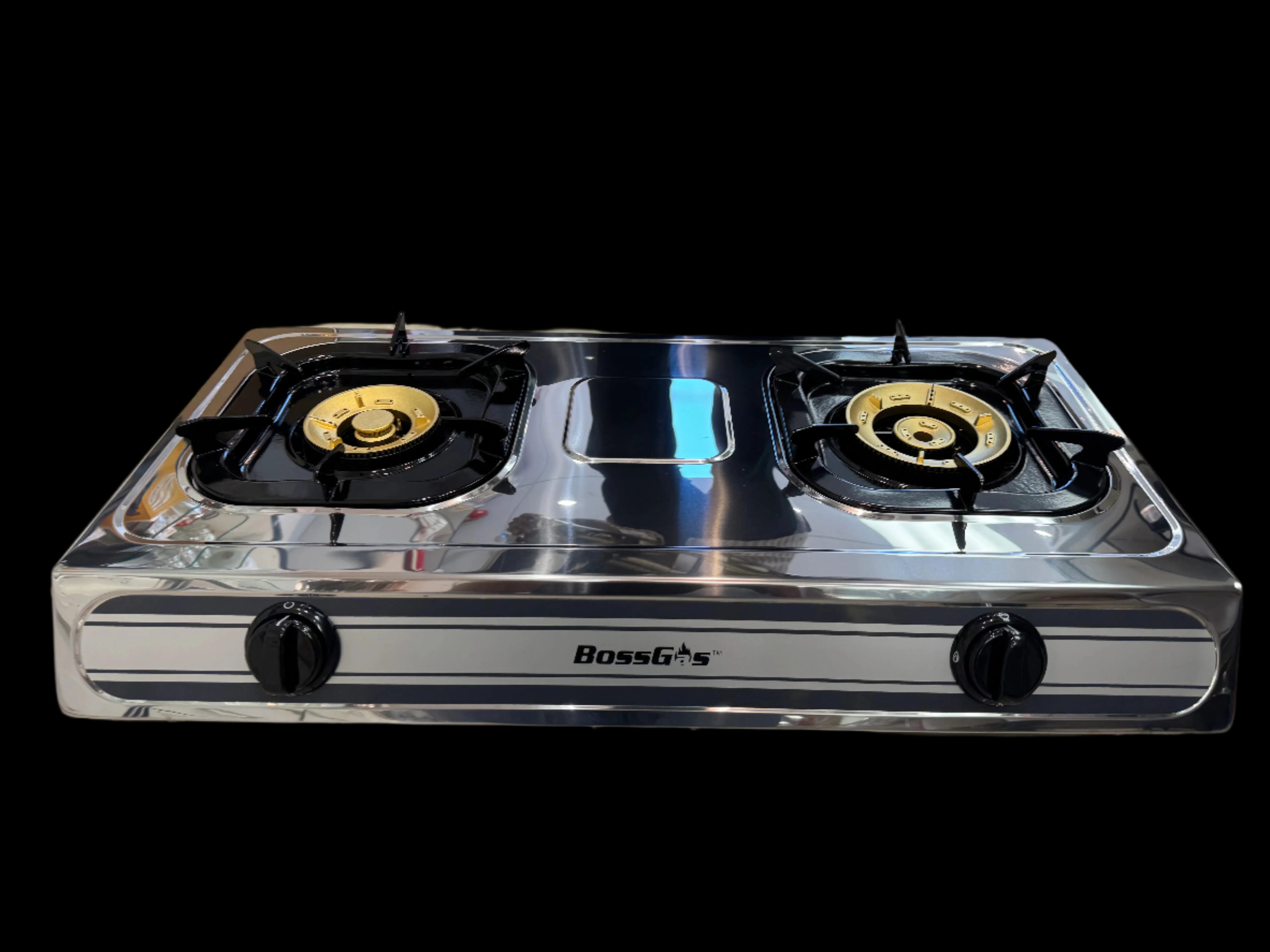 Stainless Steel Double Gas Burner Gas Stove indoor and outdoor use Table Top 2 Wok Burner Hob - Image 3