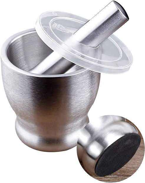Brushed Stainless Steel Spice Grinder Pill crusher Mortar and pestle / imam dasta - Image 4