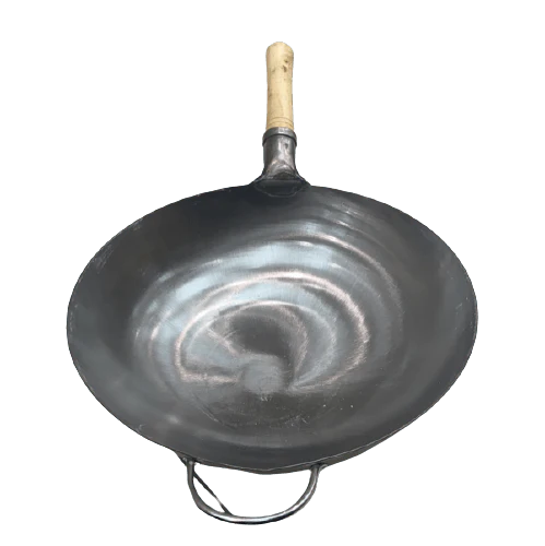 Chinese Iron wok kadai long handle