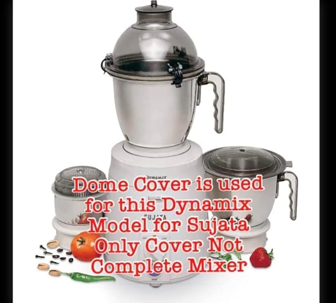 Dome Cover Steel Jar Lid Suitable for Sujata mixer grinder, 1500 ml Capacity, Grey - Image 2