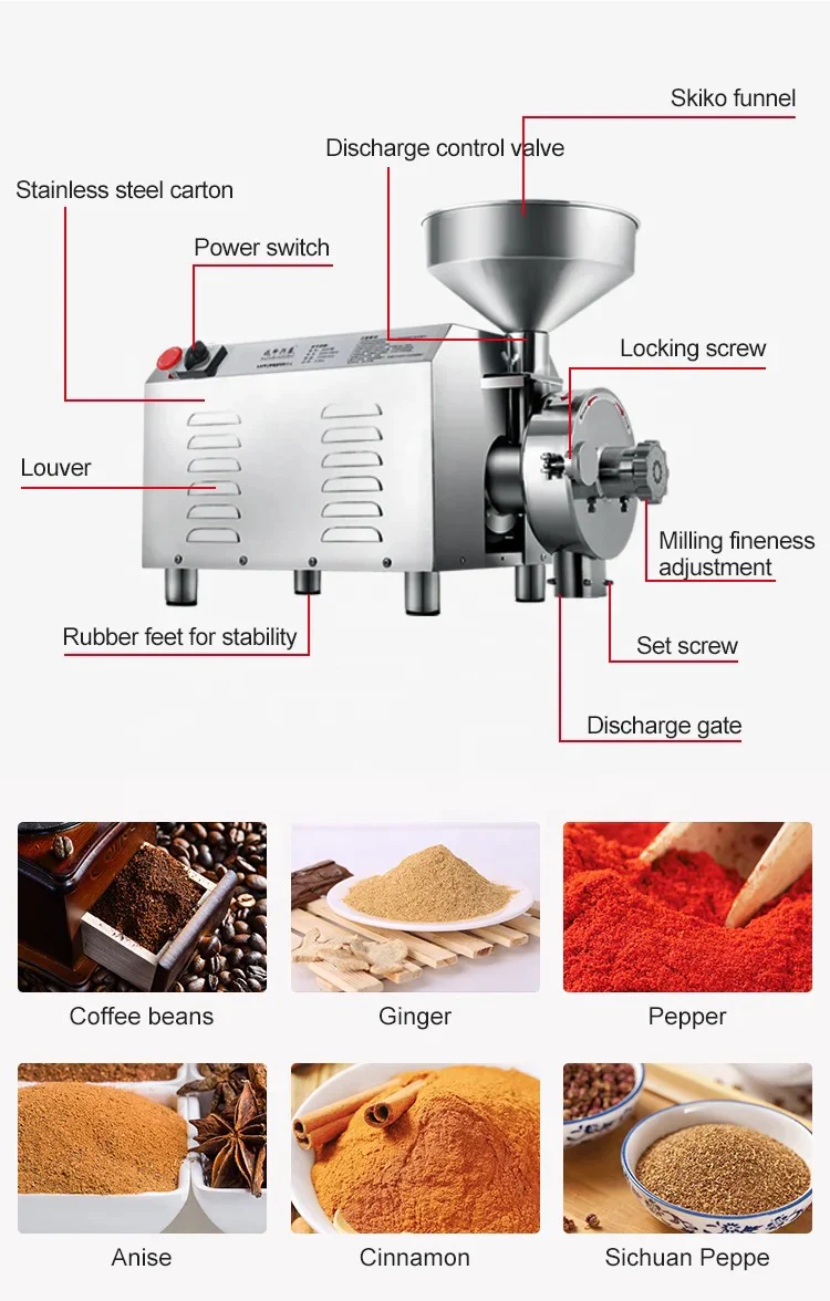 Dry Grinder machine for spices, wheat other grains 50Kg/hr Commercial/Domestic (on special) - Image 3