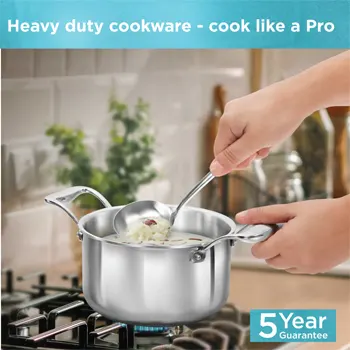 Hawkins Pro 3 L Triply Stainless Steel Milk Pan with Lid (PSMP30S) - Image 2