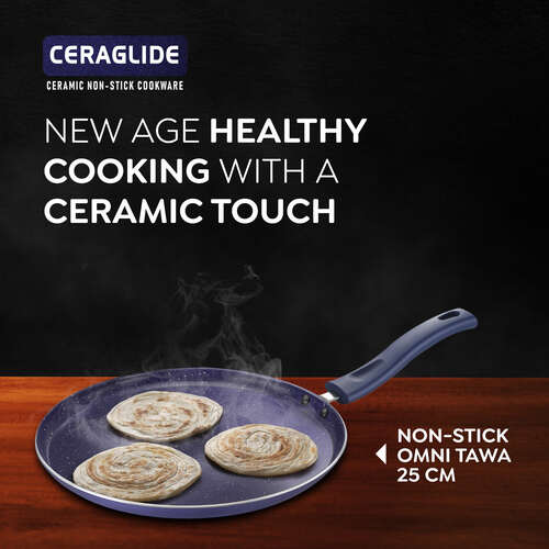 Prestige Ceraglide Tawa Induction Base Cermic non stick - 25cm - Image 3
