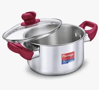 Prestige Platina popular Stainless Steel Casserole 200mm/ 3ltr Glass Lid - Image 2