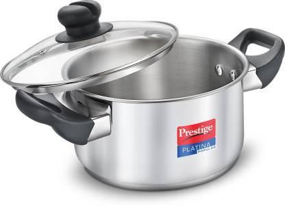 Prestige Platina popular Stainless Steel Casserole 240mm/ 5.5ltr Glass Lid