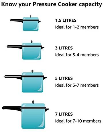 Prestige Popular Plus Induction Base Pressure Cooker, 10 Litres, Silver - Image 3