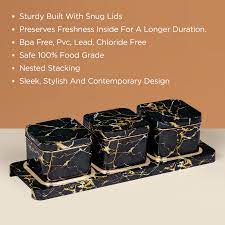 Selvel Polypropylene Utility/serving Container  (Pack of 3 )Italian Square (2 Colour) - Image 2