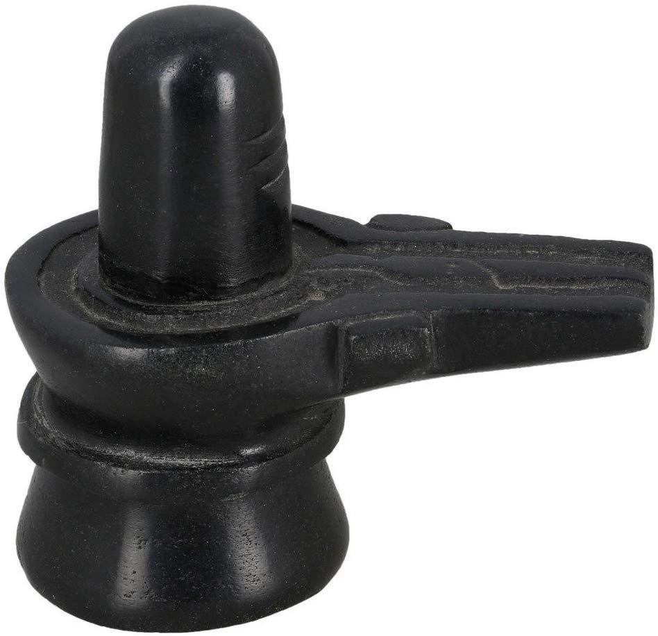 Shivling Black Marble Shiva Lingam Figurine. 11x11ms approx.
