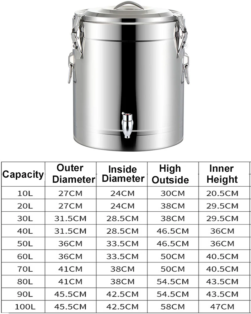 Stainless Steel Insulated Soup/Tea/Water Barrel with Faucet/kettle - Image 3