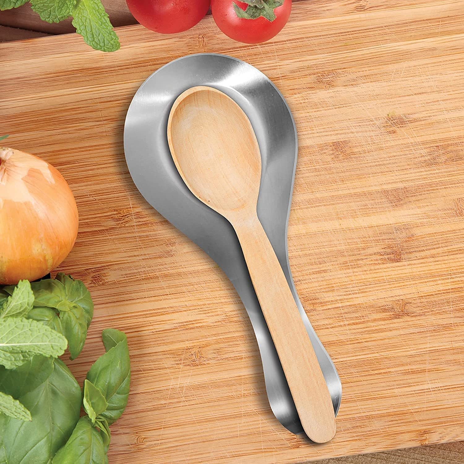 Stainless Steel Spoon Rest, for Holding Messy Spoon After Stirring Holding| Cooking - Image 3