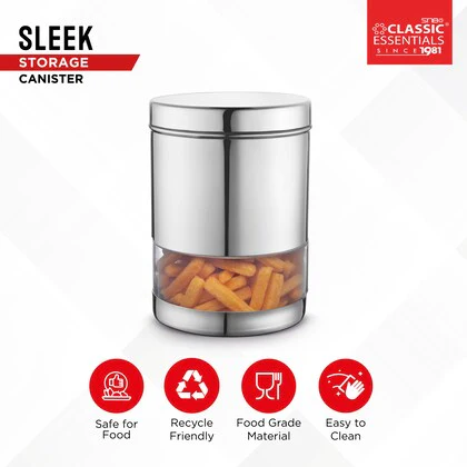 Steel/plastic Storage Container 1000ml (Classic essentials) - Image 2