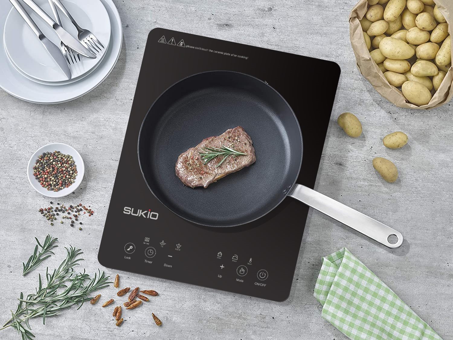 SUKIO INDUCTION COOKER PORTABLE 2000W (SK-20CB08T) NZ CERTIFIED - Image 3
