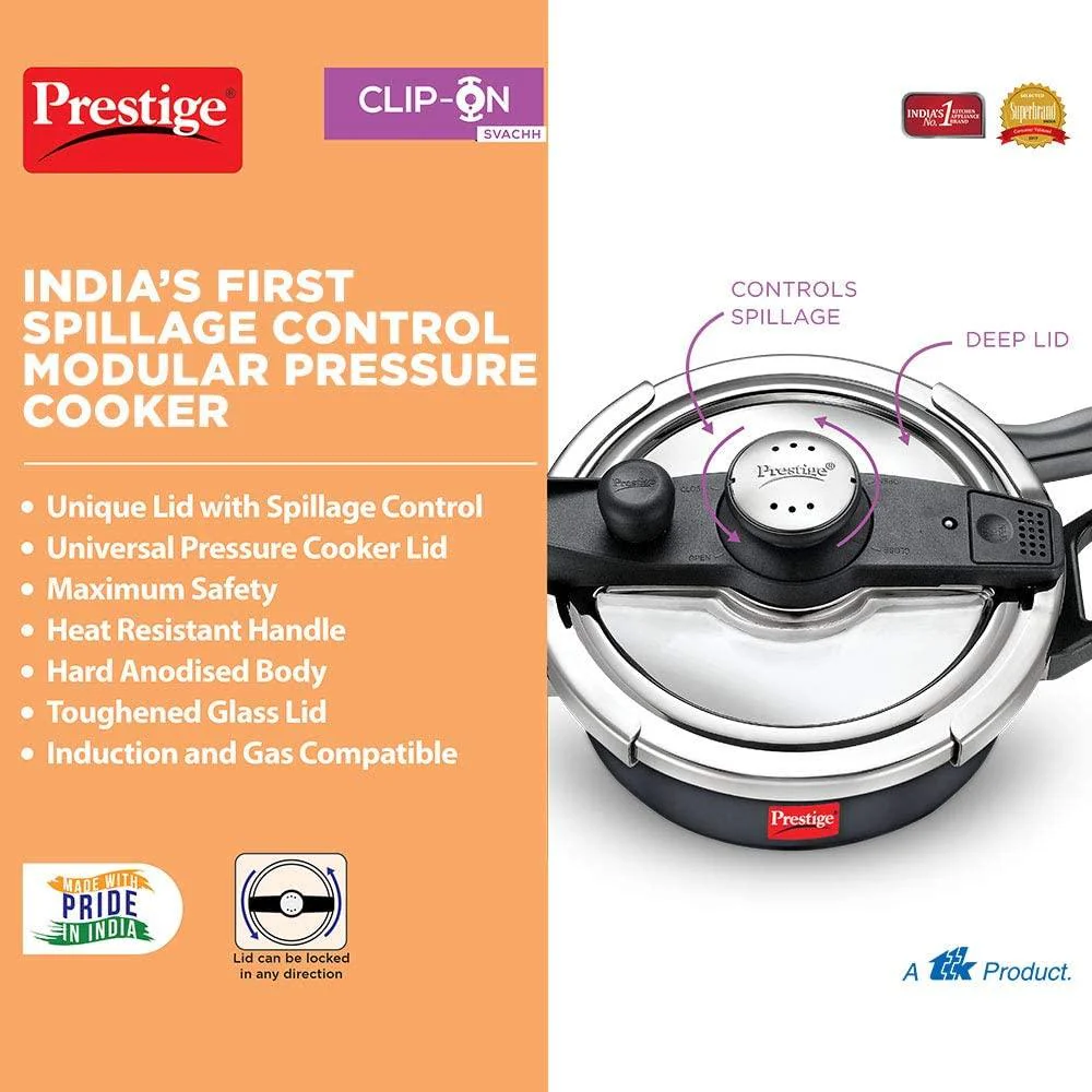 Svachh Clip-on 5 Litre Hard Anodised Pressure cooker - Image 3