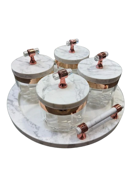 Utility/serving Container Super evoque Set Acralic Containers with Airtight Lid (3 colours) - Image 3